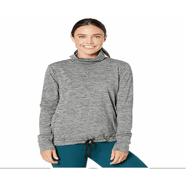 Nike Women's Yoga Funnel Neck Dri Fit Top Grey Size X-Small 