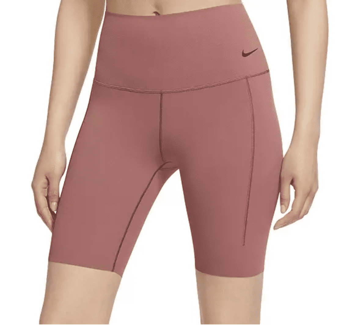 Nike Women's Zenvy Gentle-Support High-Waisted 8" Biker Shorts Large Canyon Pink