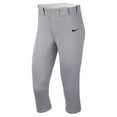 thumbnail image 1 of Nike Womens 3/4 Length Vapor Select Softball Pants Gray | Black 2XL, 1 of 1