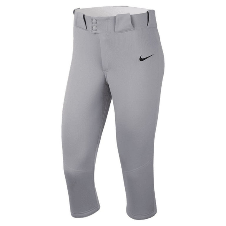 Nike Womens 3 4 Length Vapor Select Softball Pants Gray Black MD