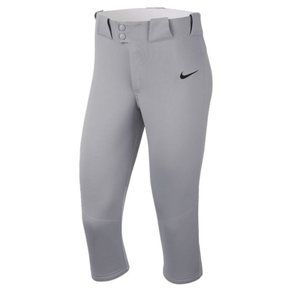 Nike Womens 3/4 Length Vapor Select Softball Pants Gray | Black XL