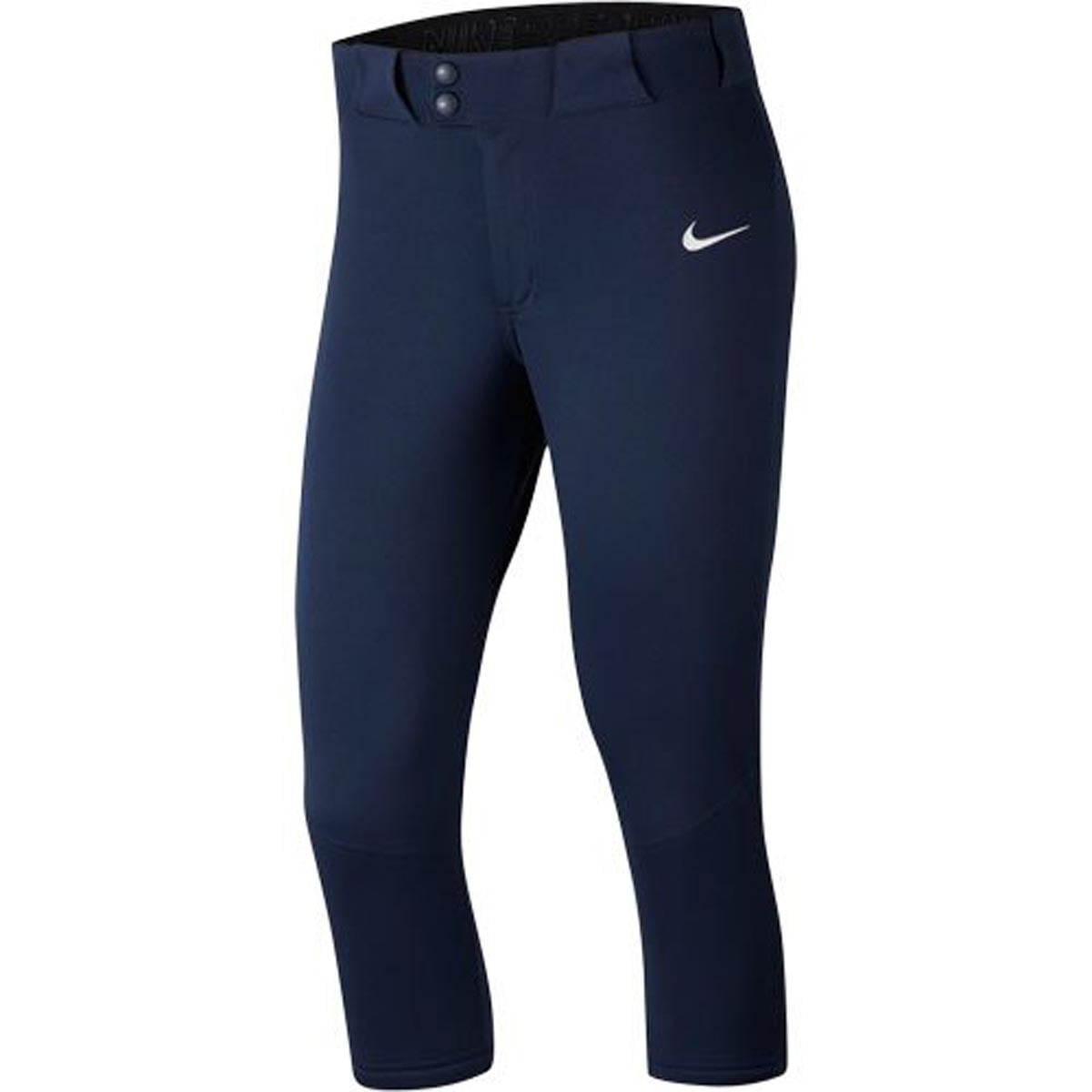 Nike Womens 3/4 Length Vapor Select Softball Pants Navy White L