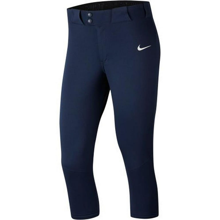 Nike Womens 3/4 Length Vapor Select Softball Pants Navy White L