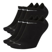 Women's Nike 6-Pack Everyday Plus Lightweight Training No-Show Socks Color: Black White Size: M