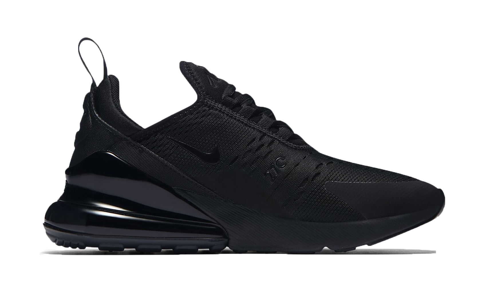 Women's Black Knit Lace-up Running Shoes with Rubber Sole
