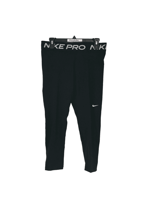 Womens Black Pro 365 Dri-FIT Mid-Rise Cropped Training Leggings Size L $45