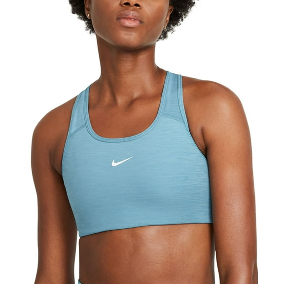 Nike Women's Nike Swoosh Padded Bra, Cerulean Blue, XS