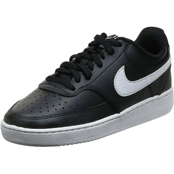 Nike Womens Court Vision Mid Sneaker 12 Black/White