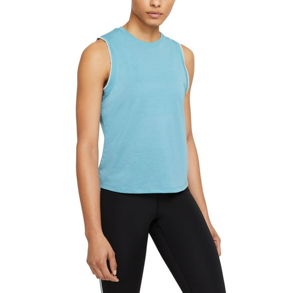 Nike Womens Crochet-Trimmed Yoga Tank Top