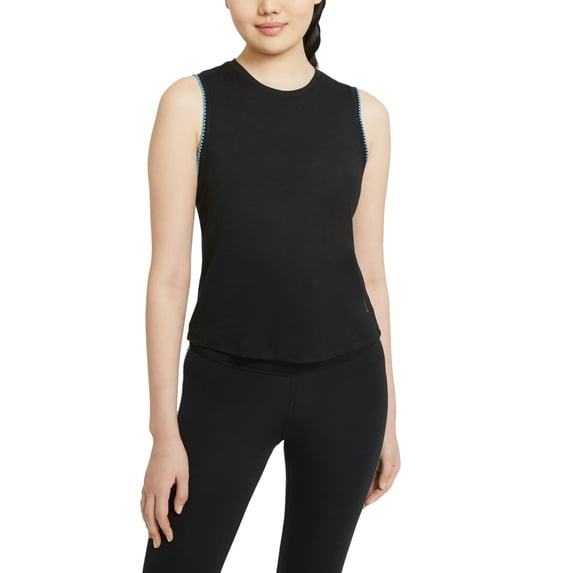 Nike Womens Crochet-Trimmed Yoga Tank Top