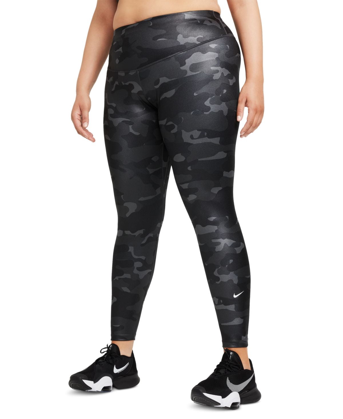 Nike Dri-FIT One Women's Mid-Rise Camo Leggings Smoke Grey DD4559-070  X-Large 