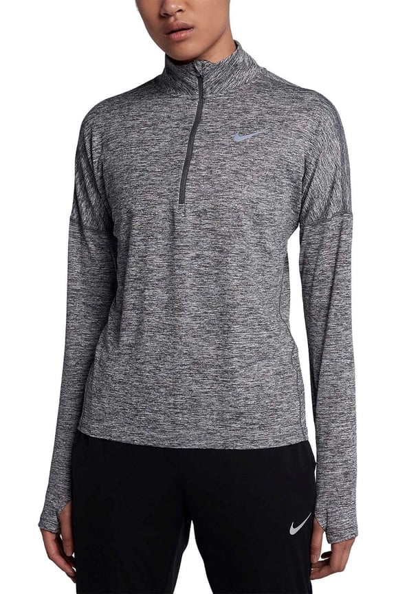 Womens Dry Element Running Top-Carbon Heather Size Small