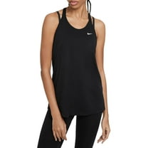 Nike Womens Elastika T-Back Athletic Tank Top Black L