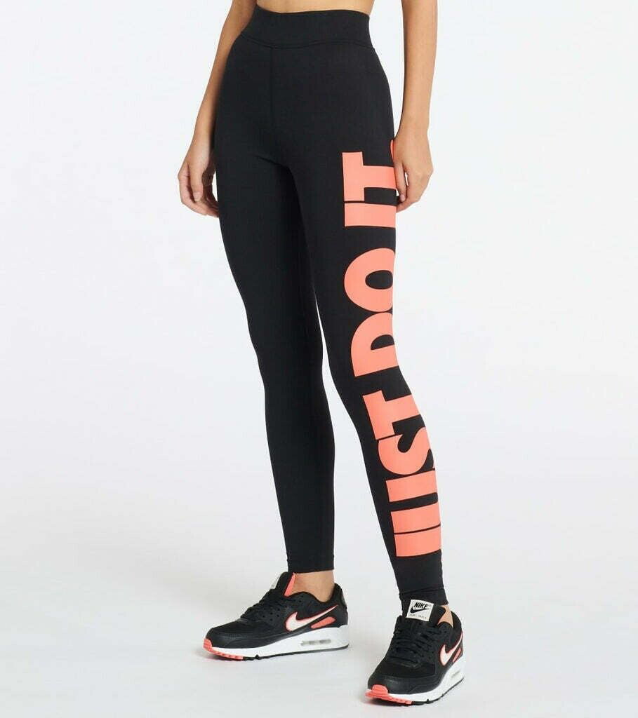 Nike Womens Essential Just Do It Full Length Leggings black Size L MSRP $45  