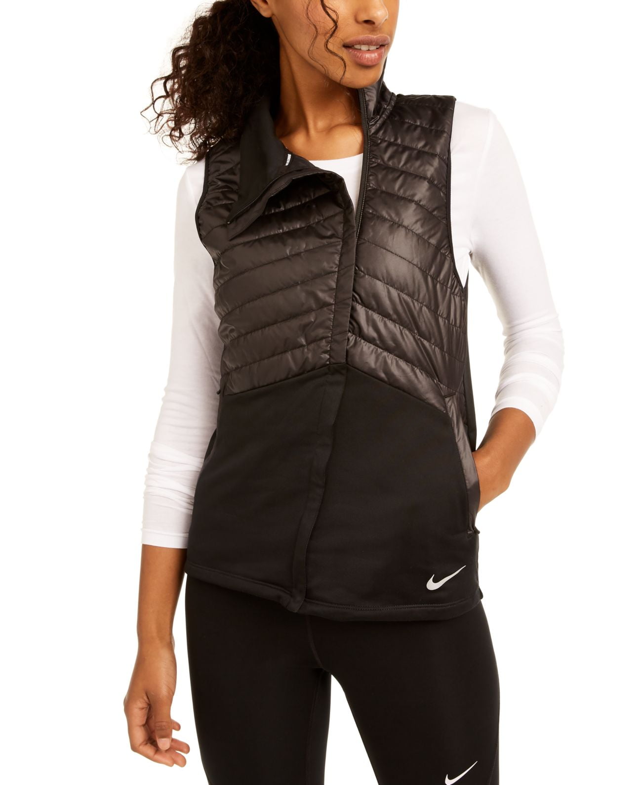 Nike Womens Essential Quilted Running Vest Size Medium Walmart