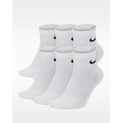 Men's Nike 6-Pack Everyday Cushion Ankle Training Socks Color: White Size: 8-12