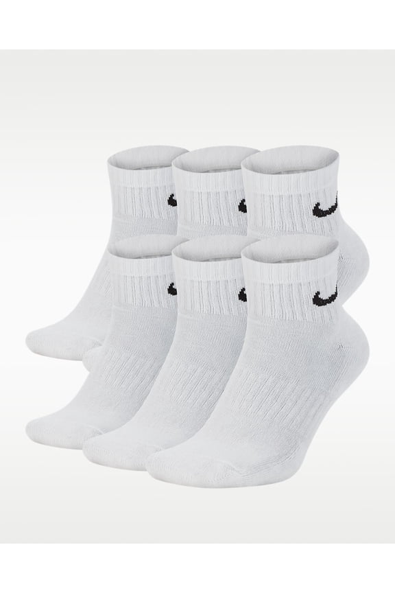 Men's Nike 6-Pack Everyday Cushion Ankle Training Socks Color: White Size: 8-12