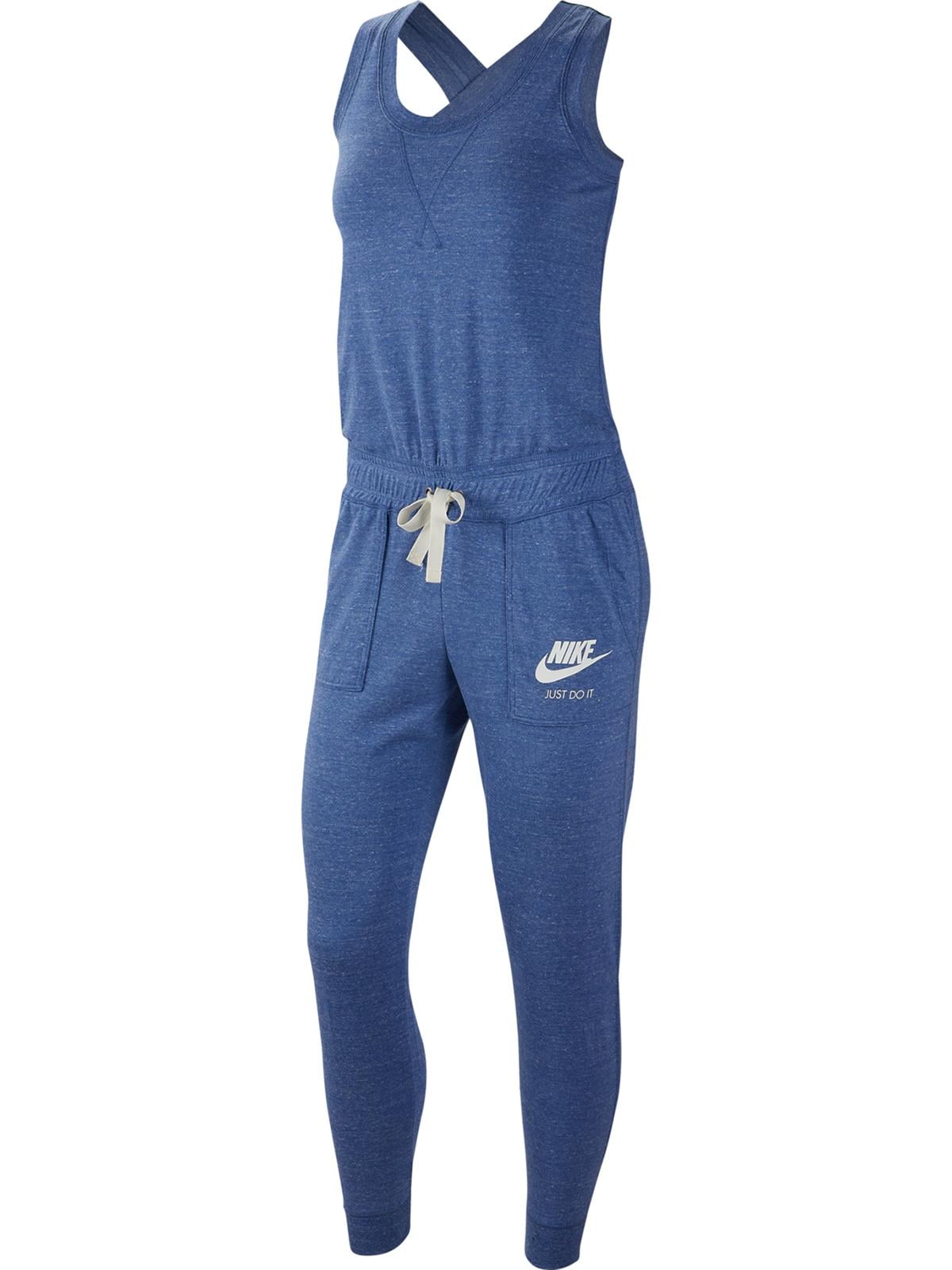 Nike Womens Fitness Yoga Jumpsuit Blue XS 
