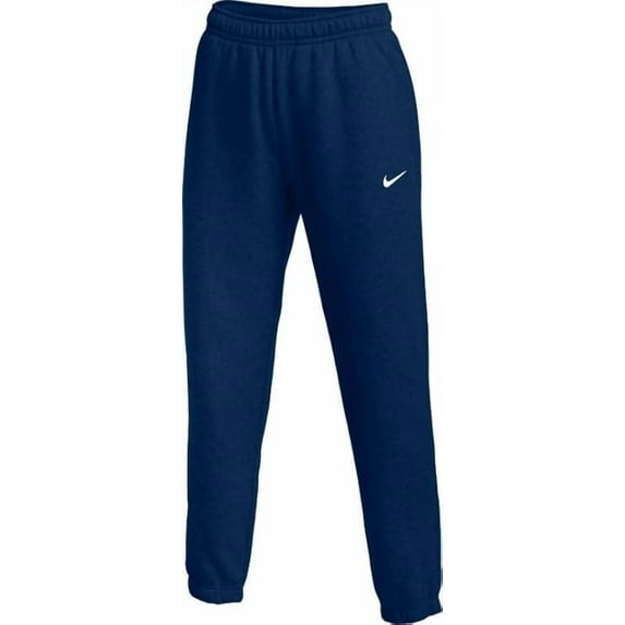 Nike Womens Fleece Jogger Sweatpants (Navy, Large)