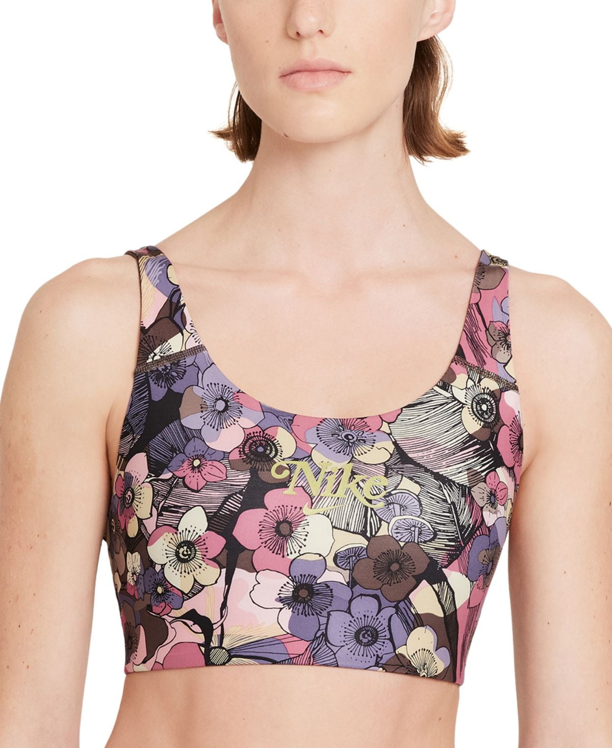 Nike Womens Floral Print Sports Bra Walmart