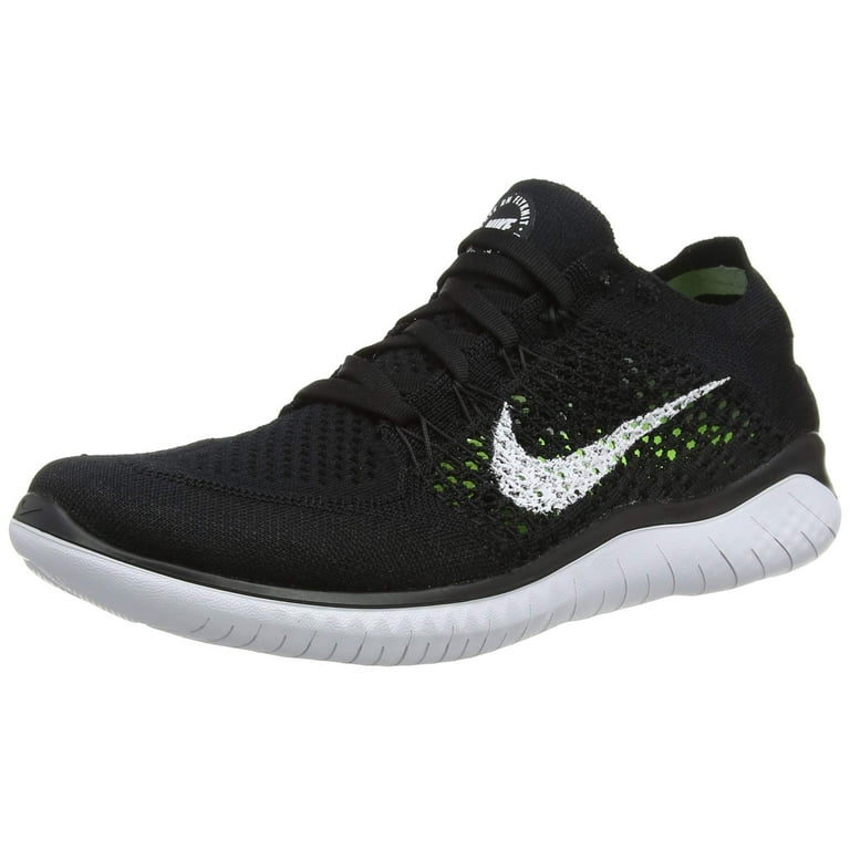 Nike Womens Free RN Flyknit 2018 Shoes - Black 7.5 - Walmart.com