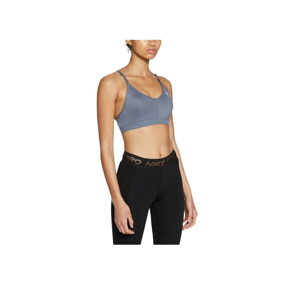 Nike Womens Indy V Neck Low Impact Sports Bra Ashen Slateashen Slatewhite L