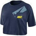 thumbnail image 1 of Nike Womens Logo Pocket Crop Top Size Small Color Navy, 1 of 1