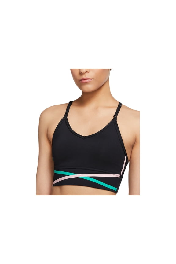 Womens Longline Medium Impact Sports Bra Black XS