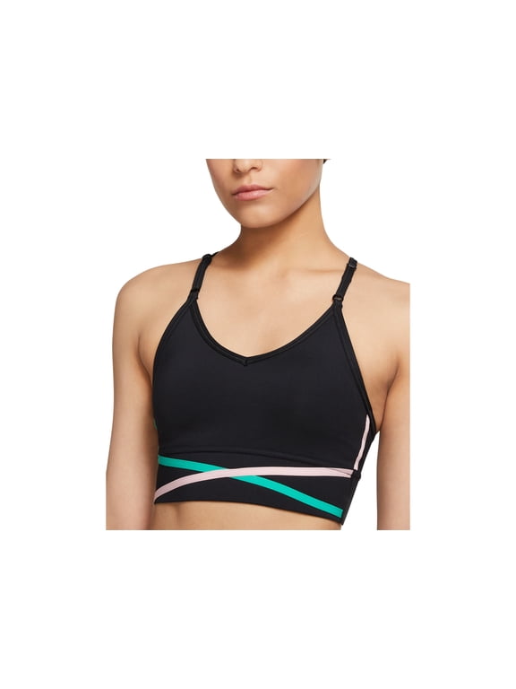 Womens Longline Medium Impact Sports Bra Black XS