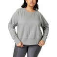 thumbnail image 1 of Nike Womens Plus Fitness Activewear Sweatshirt Gray 1X, 1 of 1