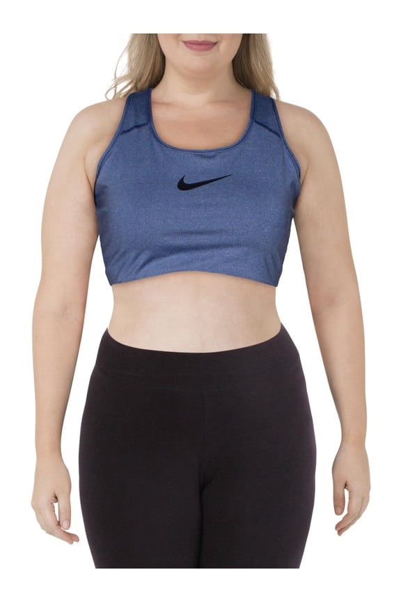 Women's Plus Support Training Sports Bra Blue Size X-Large