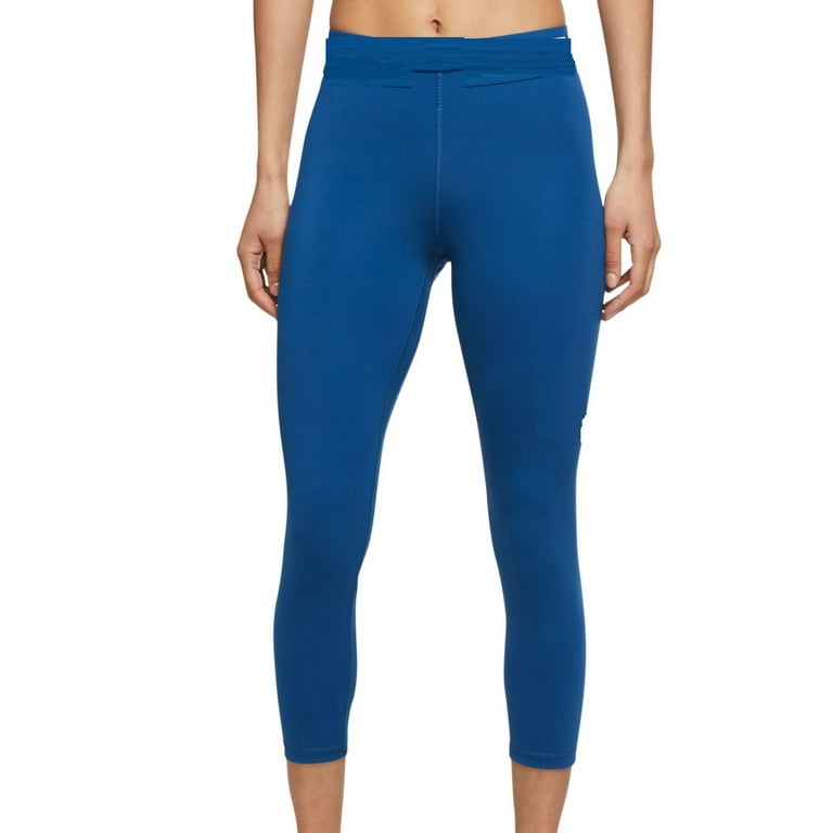 Nike Womens Plus Size Pro Cropped Leggings Size 3X Color Court Blue/White