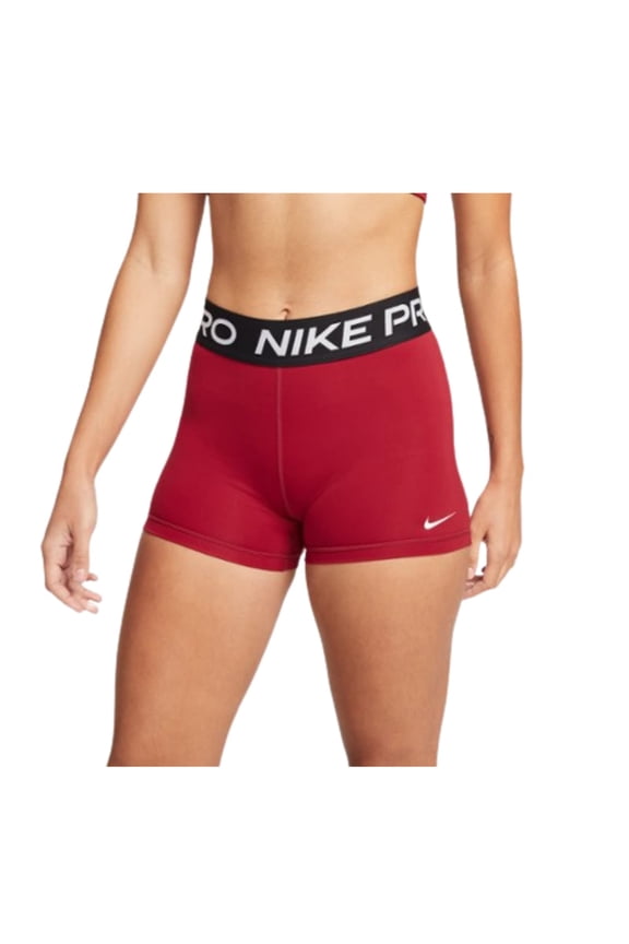 Womens Pro 3" Shorts (Red/Black, L)