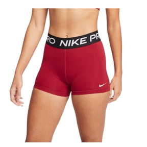 Nike Womens Pro 3" Shorts (Red/Black, L)