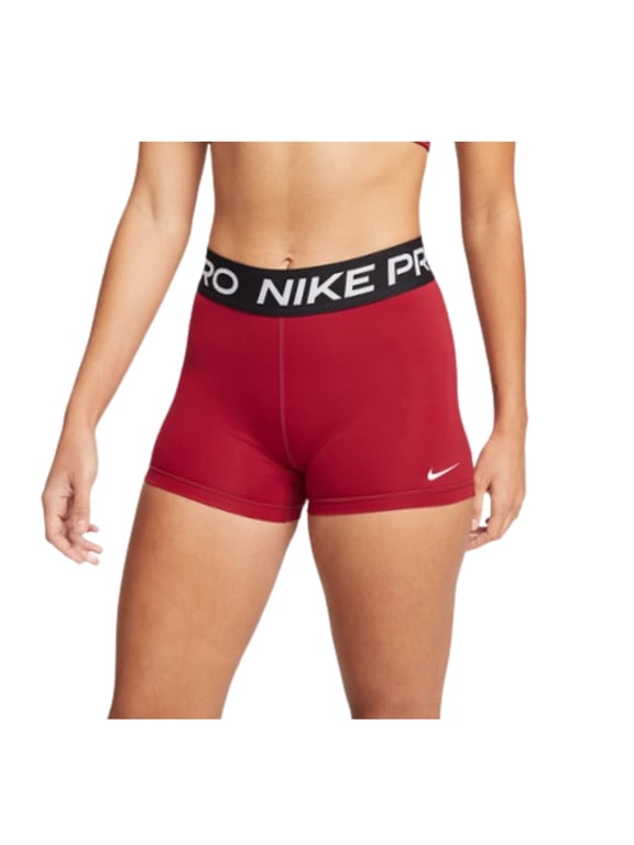Womens Pro 3" Shorts (Red/Black, L)