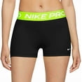 thumbnail image 1 of Nike Womens Pro 365 3 Shorts Black/Volt X-Small, 1 of 5