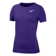 thumbnail image 1 of Nike Womens Pro Allover Mesh Short Sleeve Top 2.0 (US, Alpha, X-Large, Regular, Regular, Purple), 1 of 2