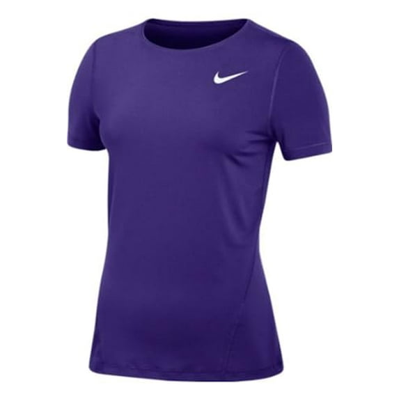 Nike Womens Pro Allover Mesh Short Sleeve Top 2.0 (US, Alpha, X-Large, Regular, Regular, Purple)