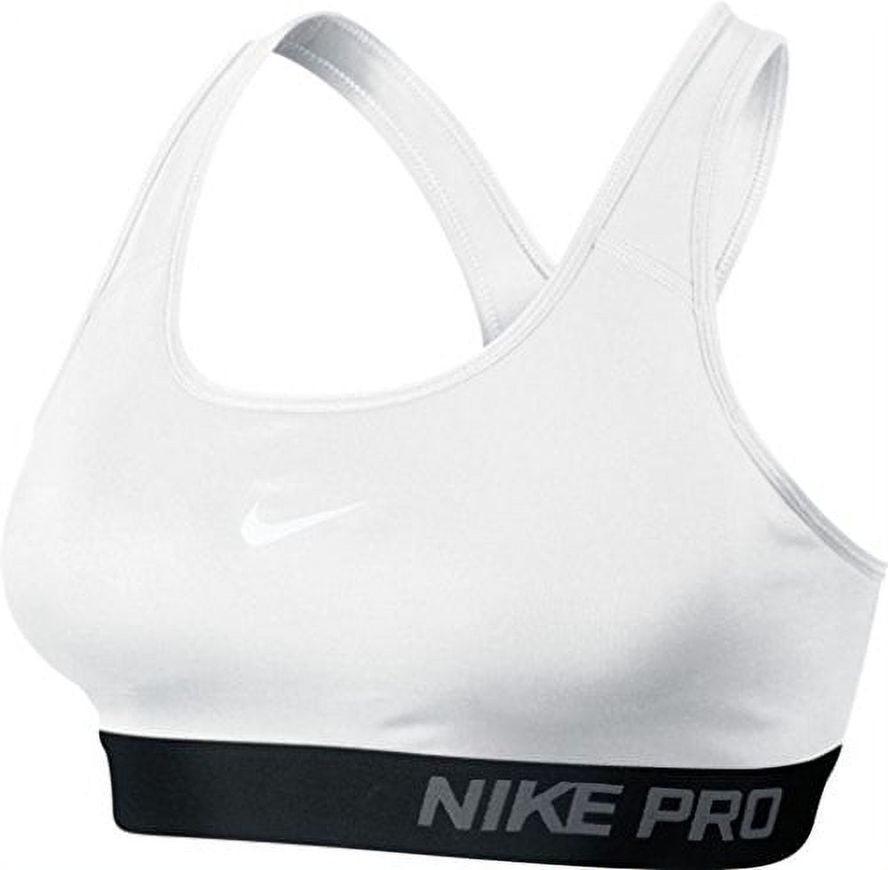 Nike Womens Pro Classic Padded Sports Bra White/Black 589420