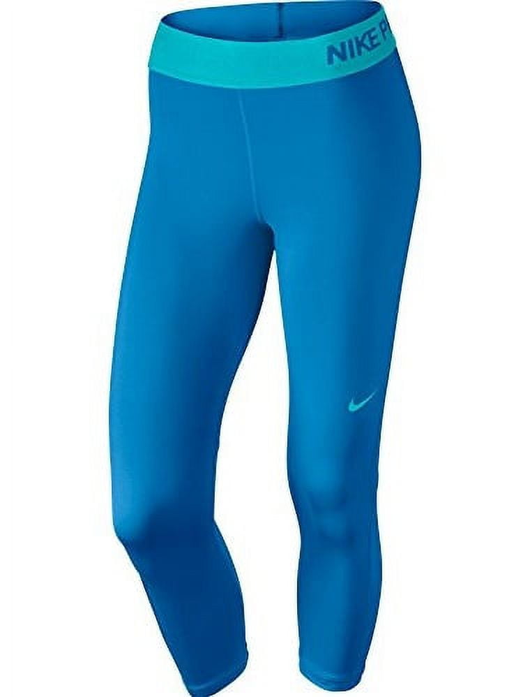 Nike Womens Pro Cool Training Capris Photo Blue/Omega Blue 725468-435 Size  Medium 