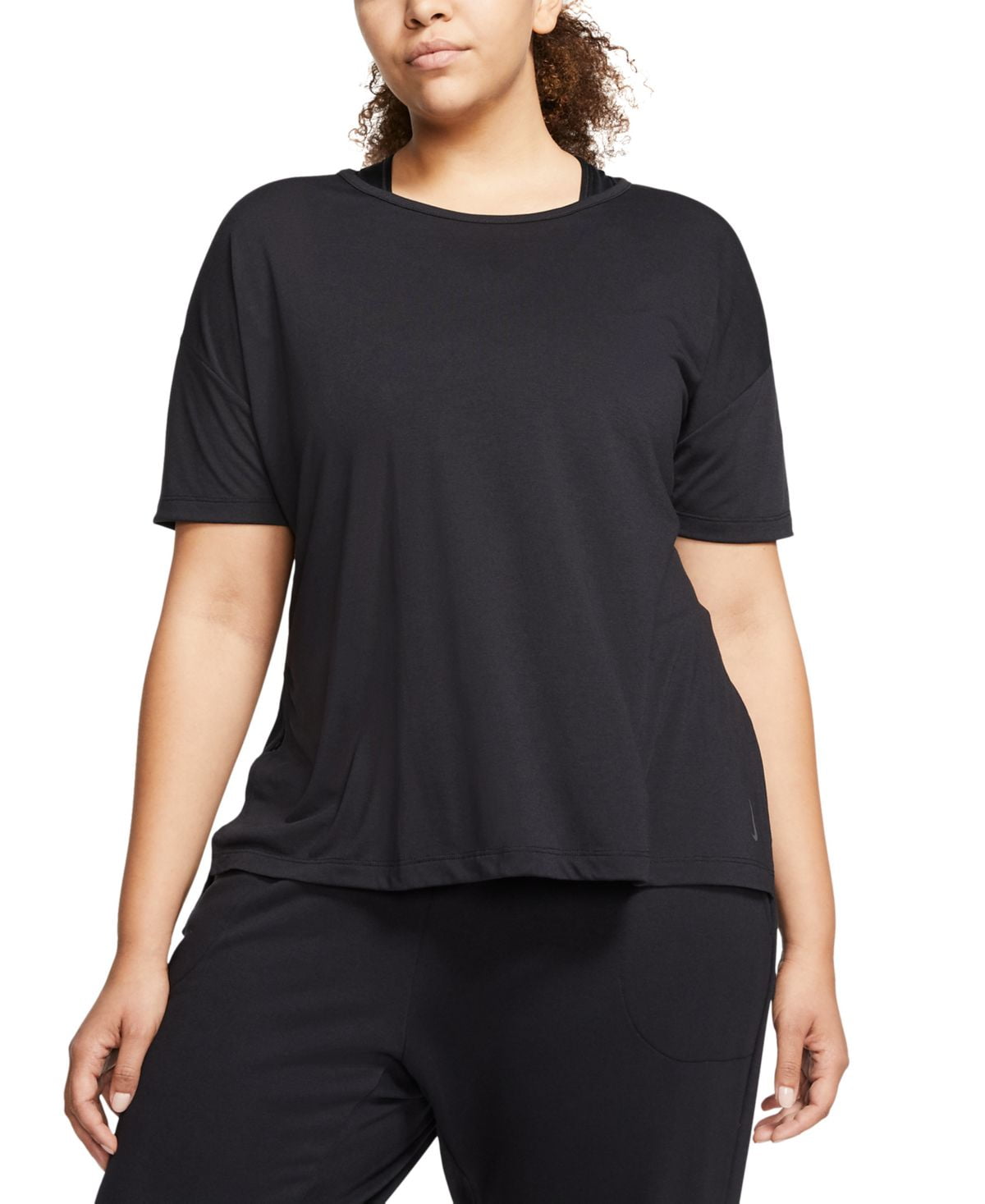 Women White O-Neck Short Sleeve Yoga Tops main image 0
