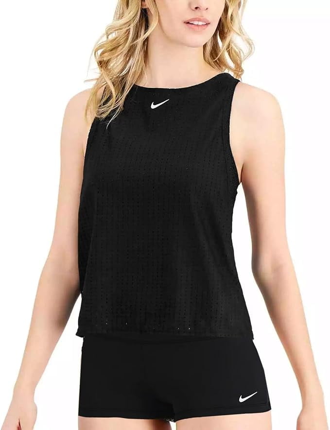 nike women's layered sport tankini swimsuit set