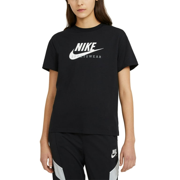 Nike Women s Sportswear Heritage T Shirt Black S CZ8612 010