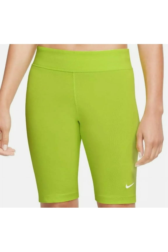 Womens Sportswear Essential Bike Shorts Atomic Green Size XS