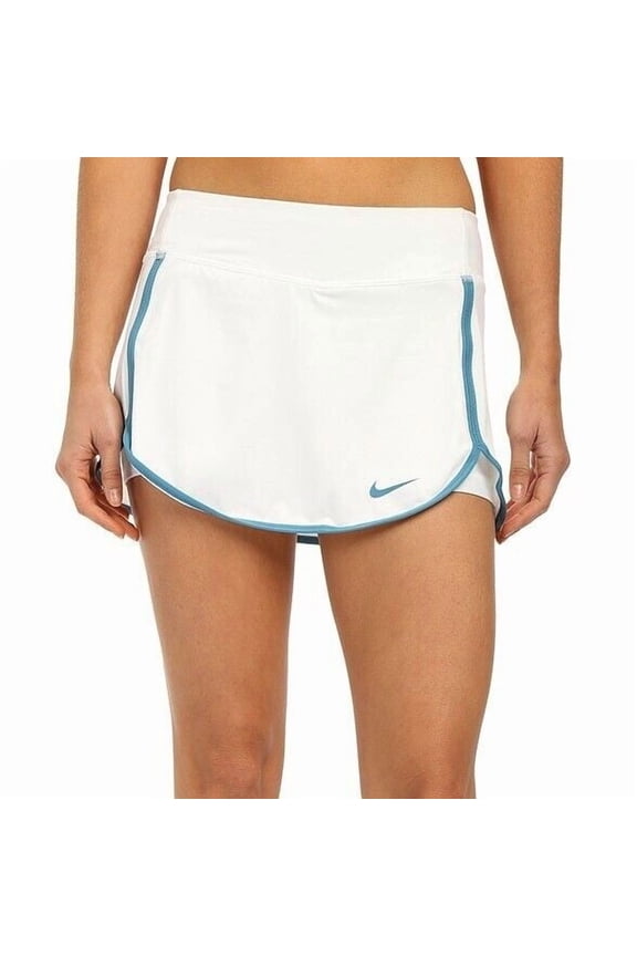 Womens Straight Court Activewear Skirt White/Stratus Blue Size Large