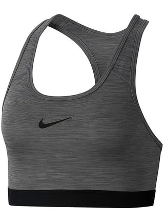Nike Swoosh Black/Grey/White Color Block 1-Piece Pad Sports Bra  (CJ5865-011) S