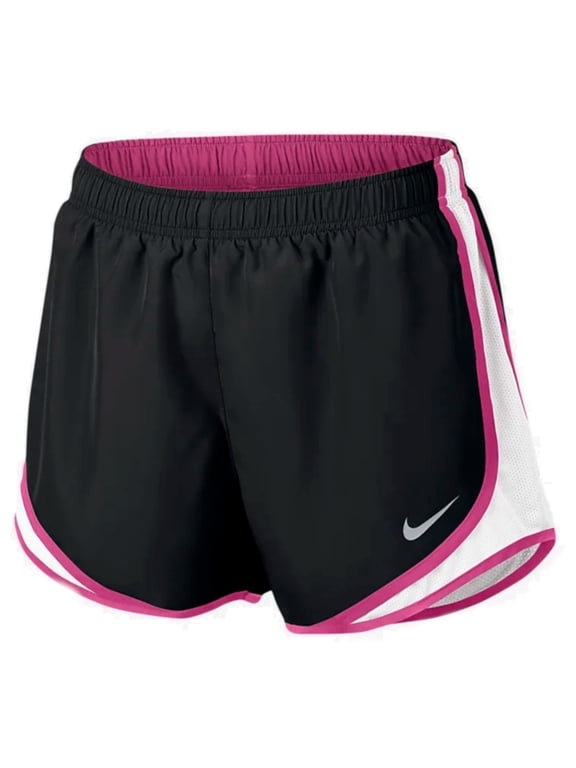 Womens Tempo Running Shorts Black | Pink XS