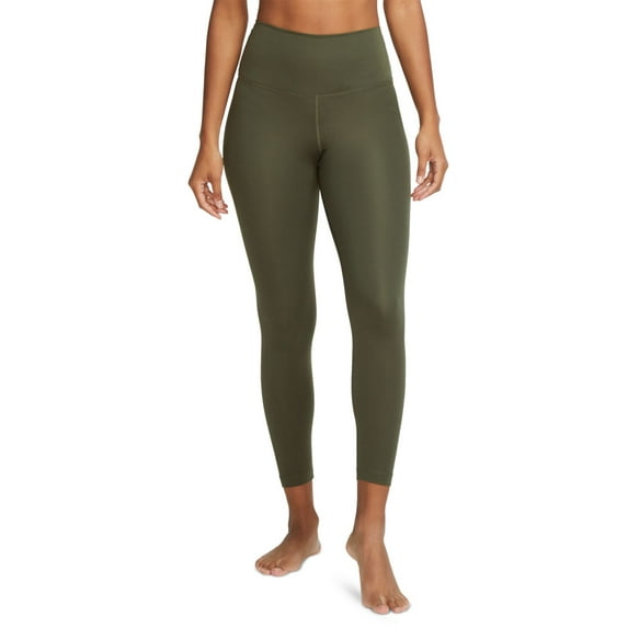 Nike Womens Cargo Olive Green Yoga Dri-FIT High-Waist 7/8 Leggings Size XS $60