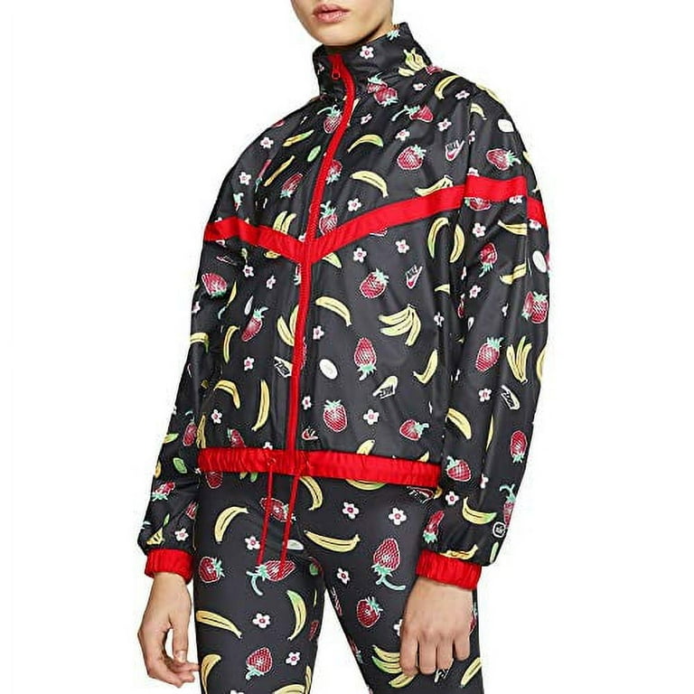 Red and black nike windbreaker womens deals