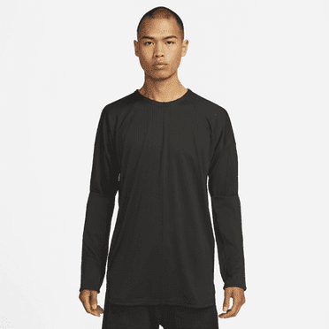 Nike Yoga Men's Dri-FIT Crew Top Color: Black/Black Size: M